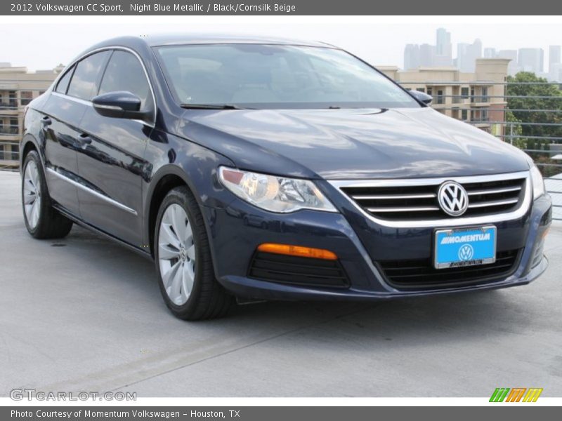 Night Blue Metallic / Black/Cornsilk Beige 2012 Volkswagen CC Sport