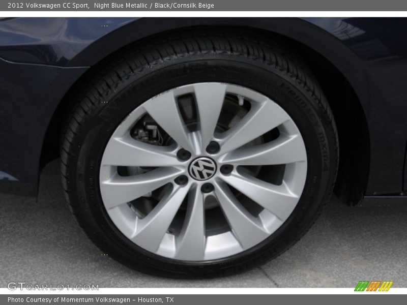 Night Blue Metallic / Black/Cornsilk Beige 2012 Volkswagen CC Sport
