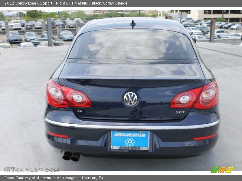 Night Blue Metallic / Black/Cornsilk Beige 2012 Volkswagen CC Sport