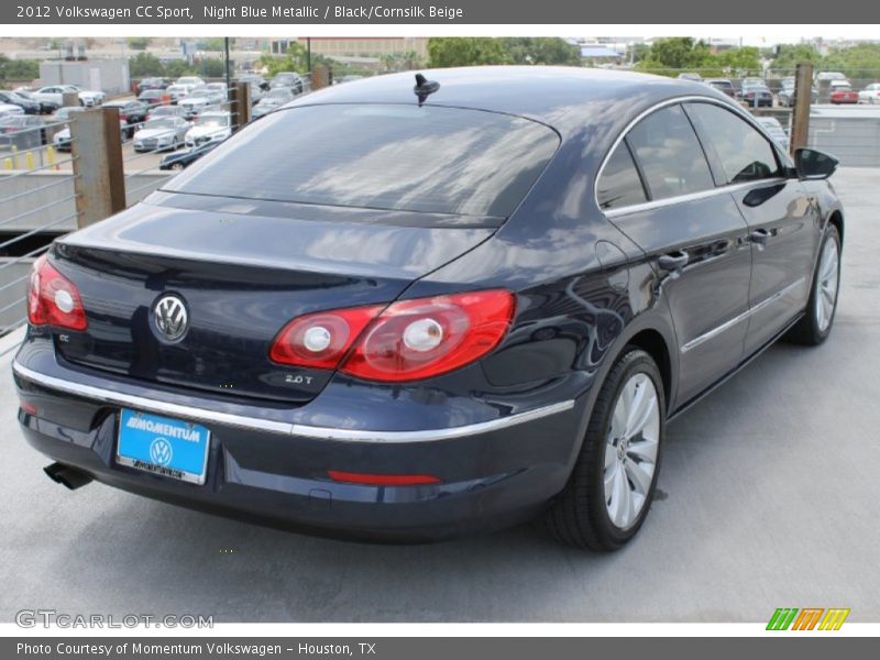 Night Blue Metallic / Black/Cornsilk Beige 2012 Volkswagen CC Sport