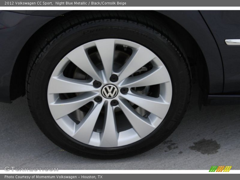 Night Blue Metallic / Black/Cornsilk Beige 2012 Volkswagen CC Sport