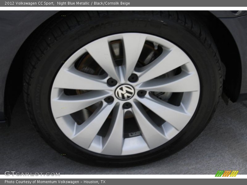 Night Blue Metallic / Black/Cornsilk Beige 2012 Volkswagen CC Sport