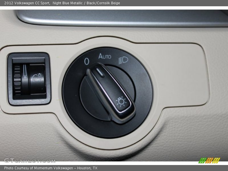 Night Blue Metallic / Black/Cornsilk Beige 2012 Volkswagen CC Sport