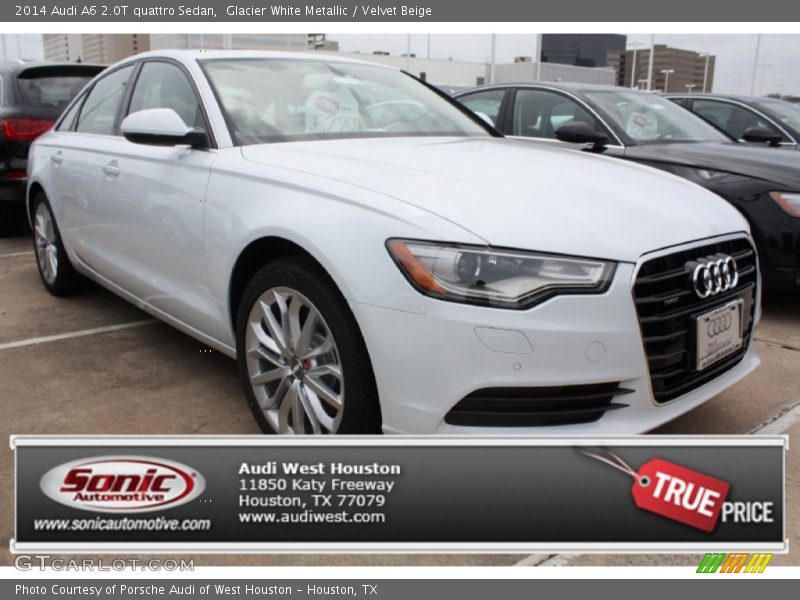 Glacier White Metallic / Velvet Beige 2014 Audi A6 2.0T quattro Sedan