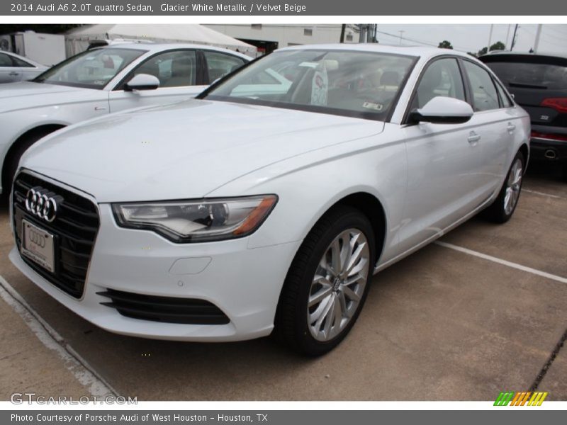 Glacier White Metallic / Velvet Beige 2014 Audi A6 2.0T quattro Sedan