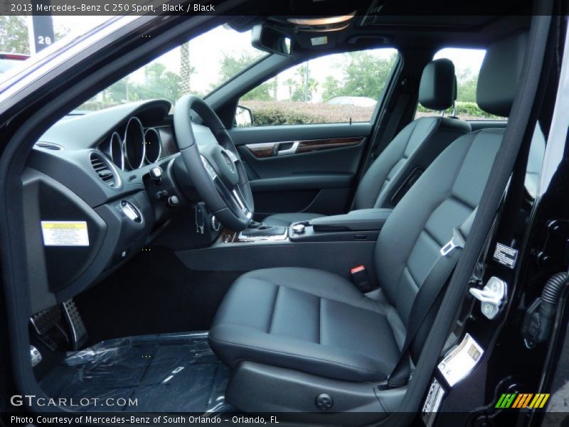 Black / Black 2013 Mercedes-Benz C 250 Sport