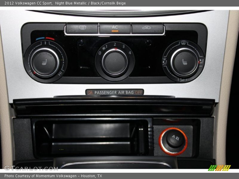 Night Blue Metallic / Black/Cornsilk Beige 2012 Volkswagen CC Sport