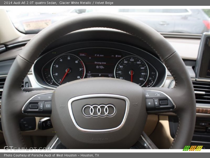 Glacier White Metallic / Velvet Beige 2014 Audi A6 2.0T quattro Sedan