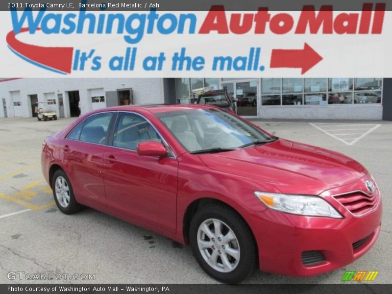 Barcelona Red Metallic / Ash 2011 Toyota Camry LE