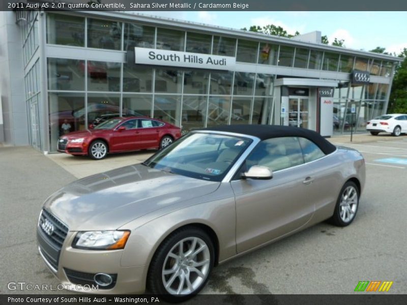 Sahara Silver Metallic / Cardamom Beige 2011 Audi A5 2.0T quattro Convertible