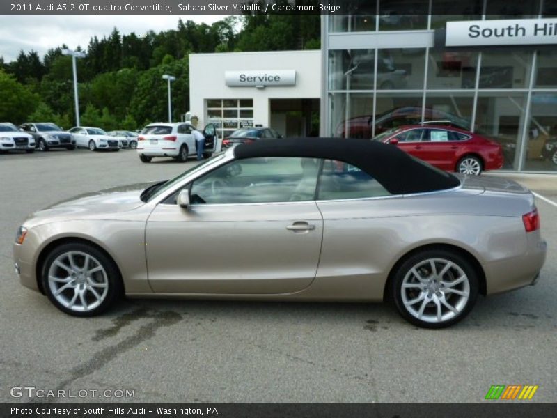Sahara Silver Metallic / Cardamom Beige 2011 Audi A5 2.0T quattro Convertible