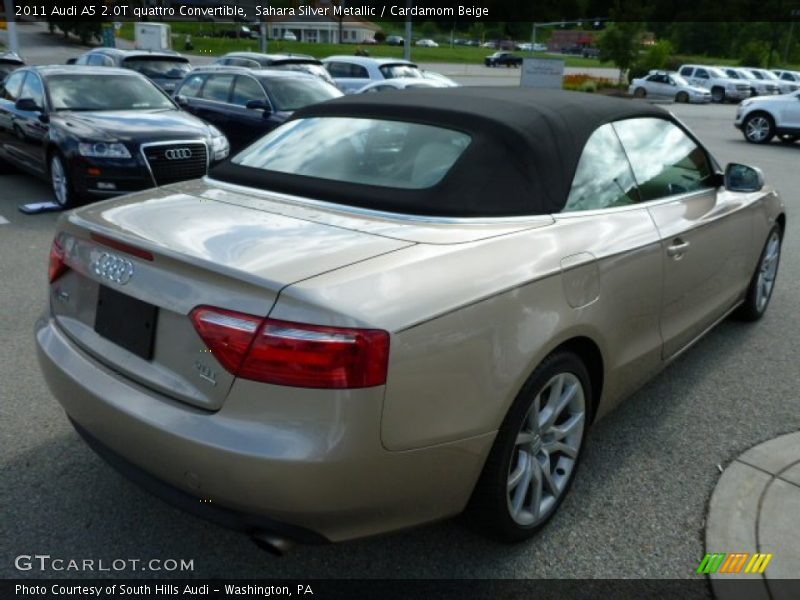 Sahara Silver Metallic / Cardamom Beige 2011 Audi A5 2.0T quattro Convertible