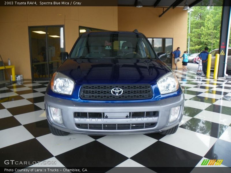 Spectra Blue Mica / Gray 2003 Toyota RAV4