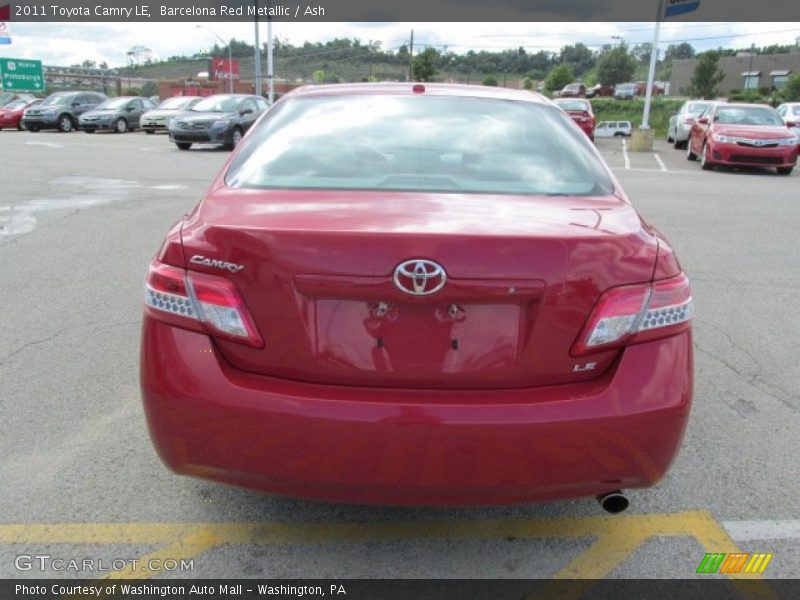 Barcelona Red Metallic / Ash 2011 Toyota Camry LE