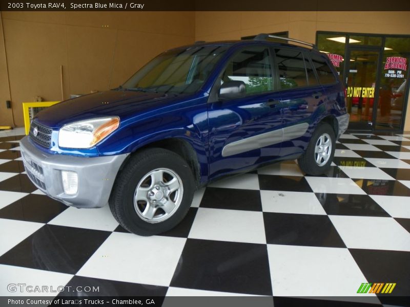 Spectra Blue Mica / Gray 2003 Toyota RAV4