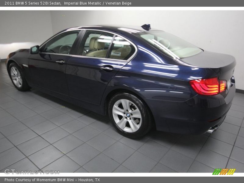 Imperial Blue Metallic / Venetian Beige 2011 BMW 5 Series 528i Sedan