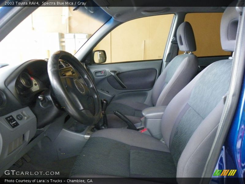 Spectra Blue Mica / Gray 2003 Toyota RAV4
