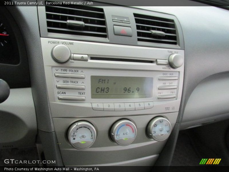 Barcelona Red Metallic / Ash 2011 Toyota Camry LE