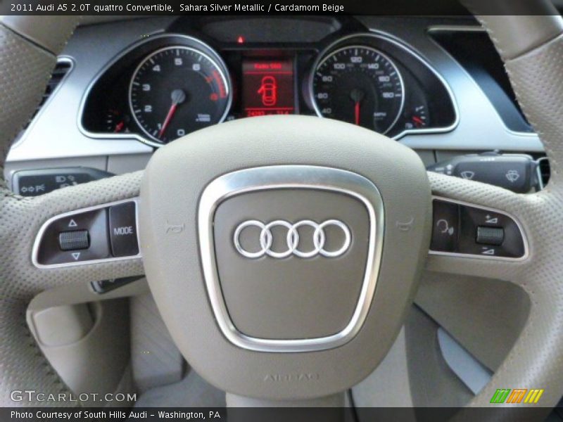 Sahara Silver Metallic / Cardamom Beige 2011 Audi A5 2.0T quattro Convertible
