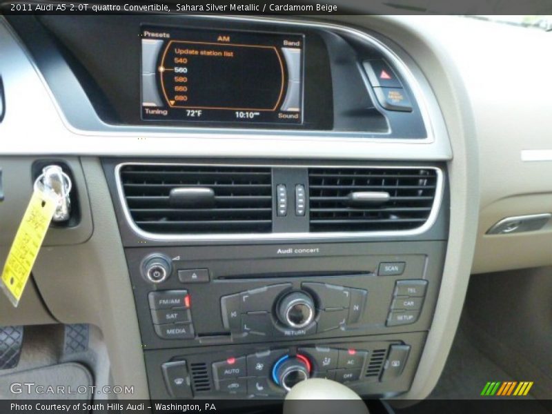 Controls of 2011 A5 2.0T quattro Convertible