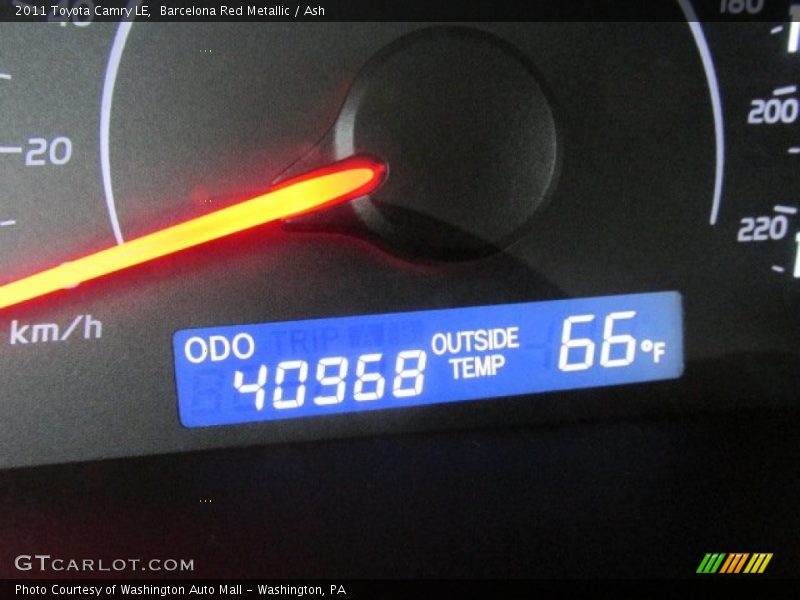 Barcelona Red Metallic / Ash 2011 Toyota Camry LE