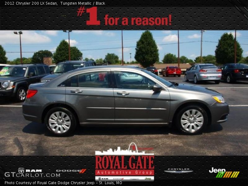 Tungsten Metallic / Black 2012 Chrysler 200 LX Sedan