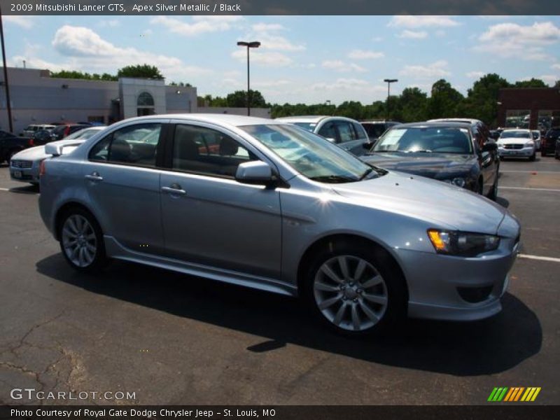 Apex Silver Metallic / Black 2009 Mitsubishi Lancer GTS
