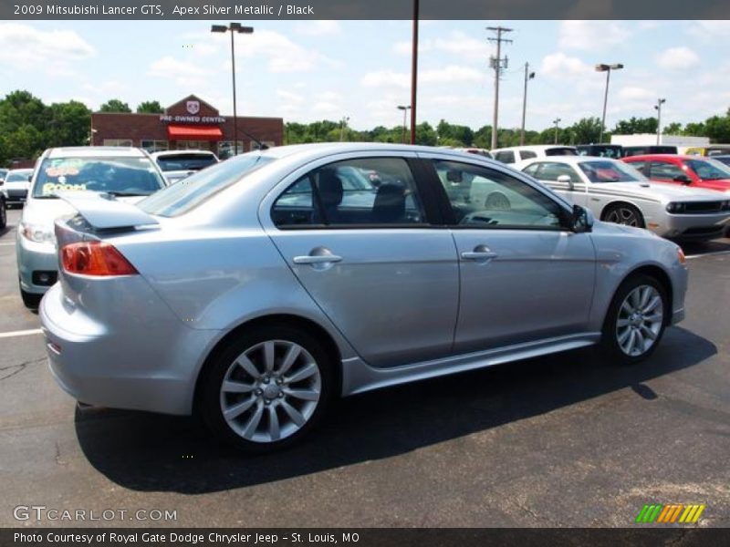 Apex Silver Metallic / Black 2009 Mitsubishi Lancer GTS