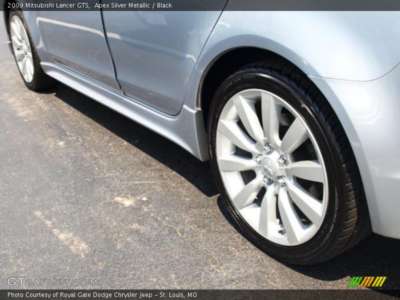 Apex Silver Metallic / Black 2009 Mitsubishi Lancer GTS