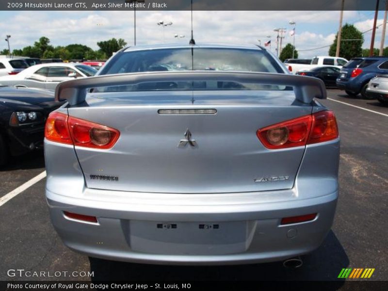 Apex Silver Metallic / Black 2009 Mitsubishi Lancer GTS
