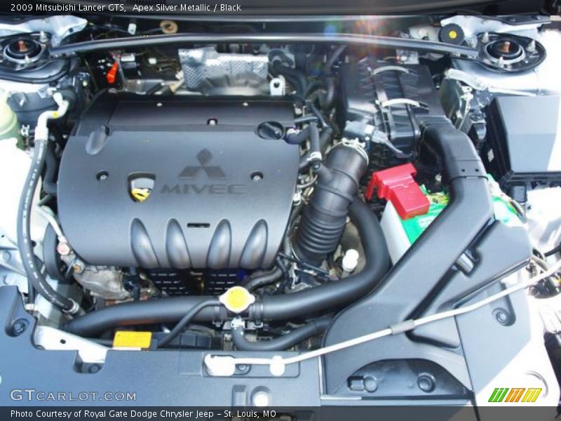 Apex Silver Metallic / Black 2009 Mitsubishi Lancer GTS