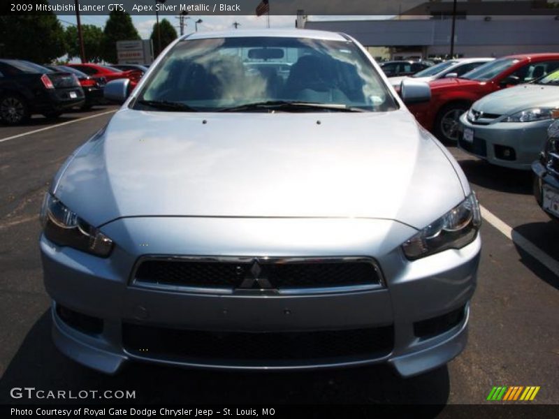 Apex Silver Metallic / Black 2009 Mitsubishi Lancer GTS