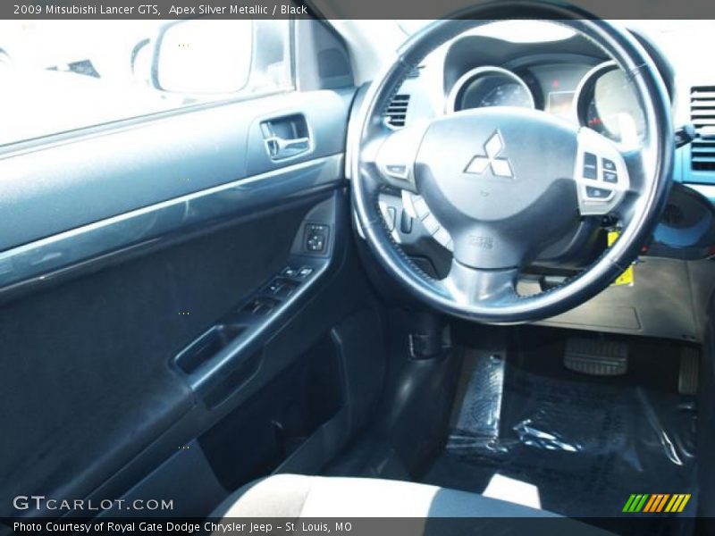 Apex Silver Metallic / Black 2009 Mitsubishi Lancer GTS