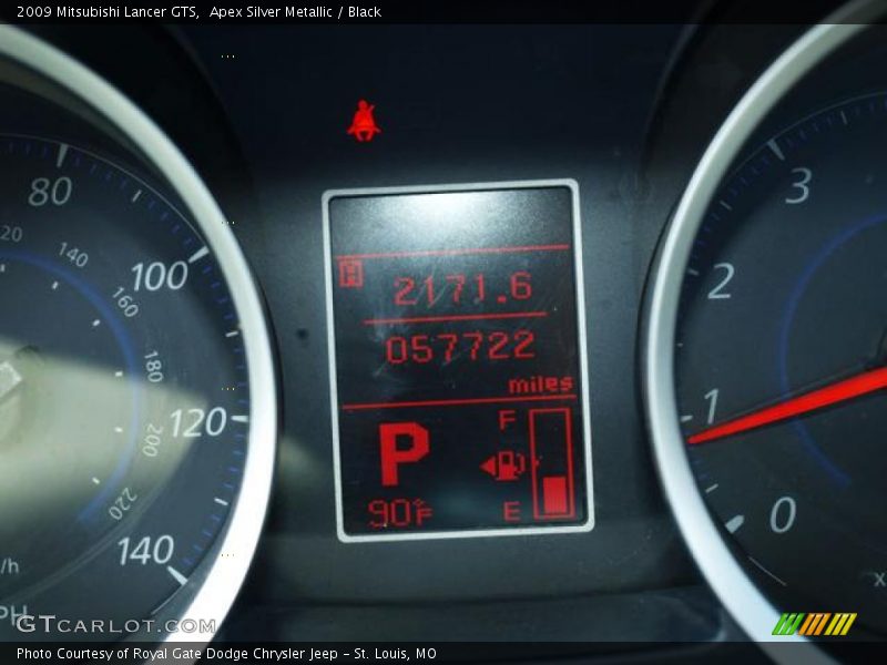 Apex Silver Metallic / Black 2009 Mitsubishi Lancer GTS