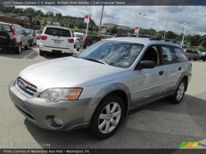 Brilliant Silver Metallic / Dark Charcoal Tweed 2007 Subaru Outback 2.5i Wagon