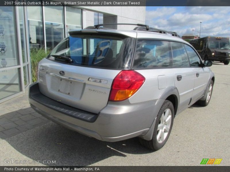 Brilliant Silver Metallic / Dark Charcoal Tweed 2007 Subaru Outback 2.5i Wagon