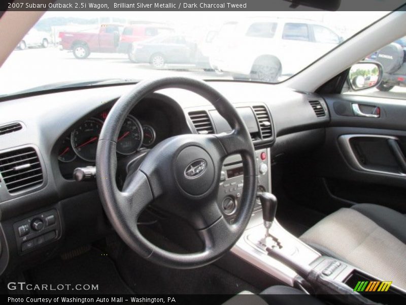Brilliant Silver Metallic / Dark Charcoal Tweed 2007 Subaru Outback 2.5i Wagon