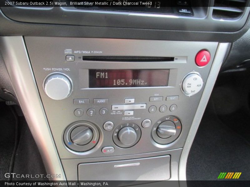 Brilliant Silver Metallic / Dark Charcoal Tweed 2007 Subaru Outback 2.5i Wagon