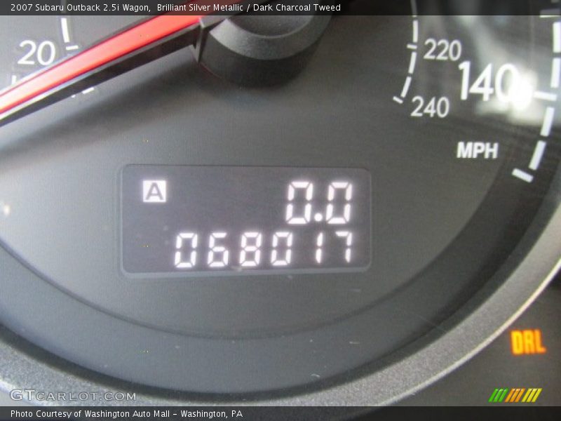 Brilliant Silver Metallic / Dark Charcoal Tweed 2007 Subaru Outback 2.5i Wagon