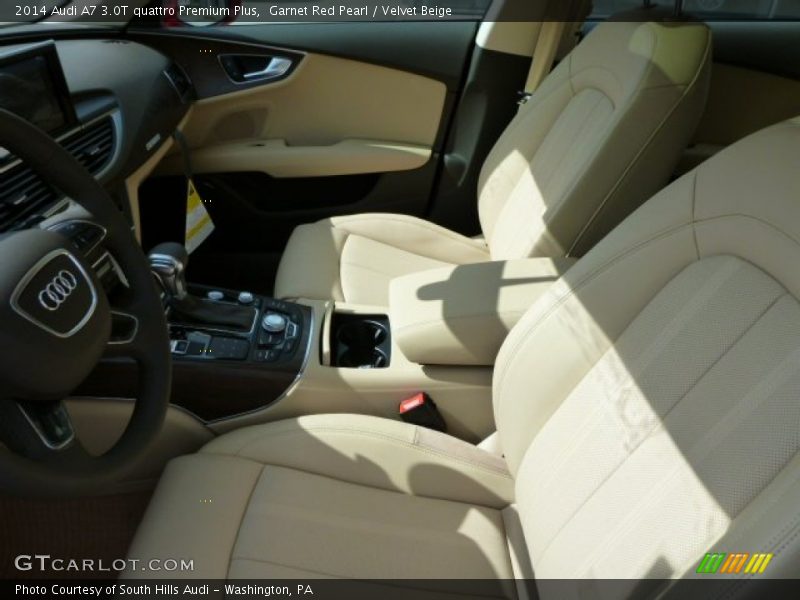Garnet Red Pearl / Velvet Beige 2014 Audi A7 3.0T quattro Premium Plus