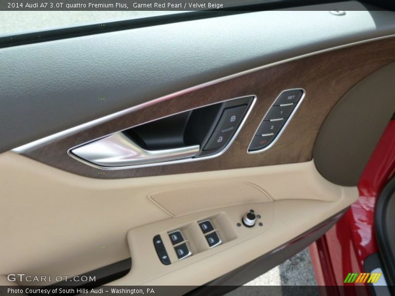 Garnet Red Pearl / Velvet Beige 2014 Audi A7 3.0T quattro Premium Plus