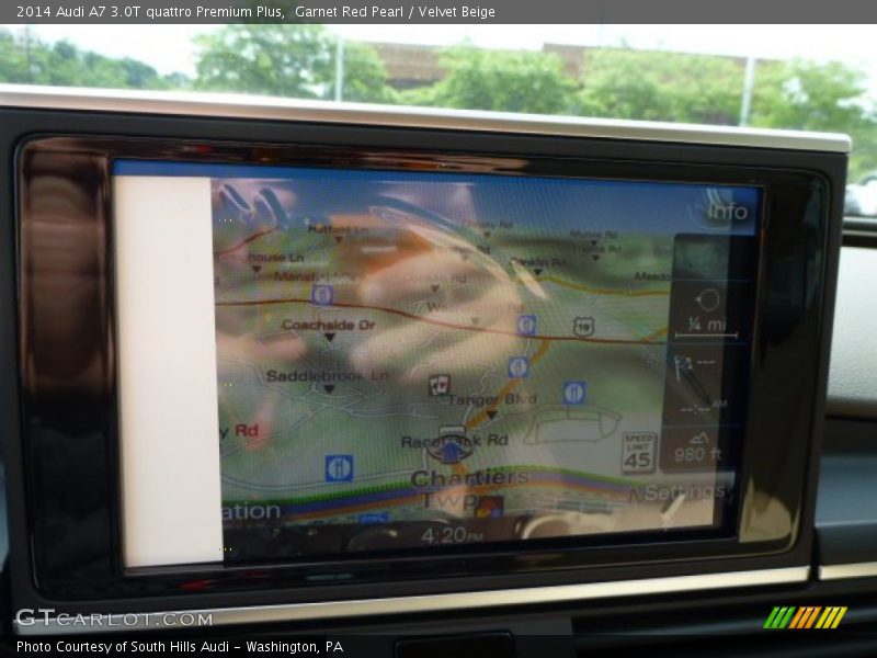Garnet Red Pearl / Velvet Beige 2014 Audi A7 3.0T quattro Premium Plus