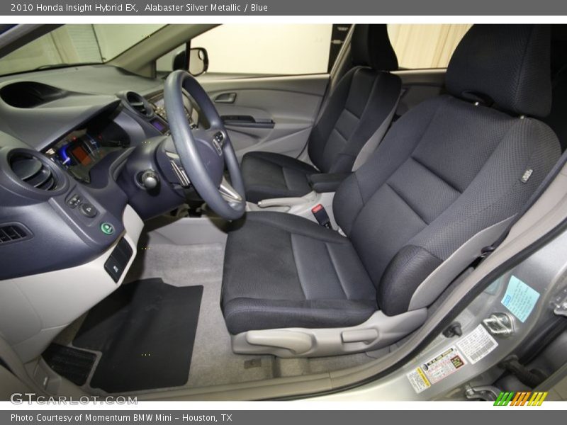 Alabaster Silver Metallic / Blue 2010 Honda Insight Hybrid EX