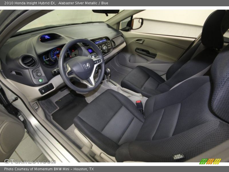 Alabaster Silver Metallic / Blue 2010 Honda Insight Hybrid EX