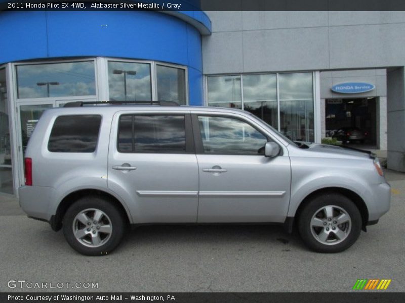 Alabaster Silver Metallic / Gray 2011 Honda Pilot EX 4WD