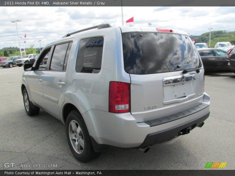 Alabaster Silver Metallic / Gray 2011 Honda Pilot EX 4WD