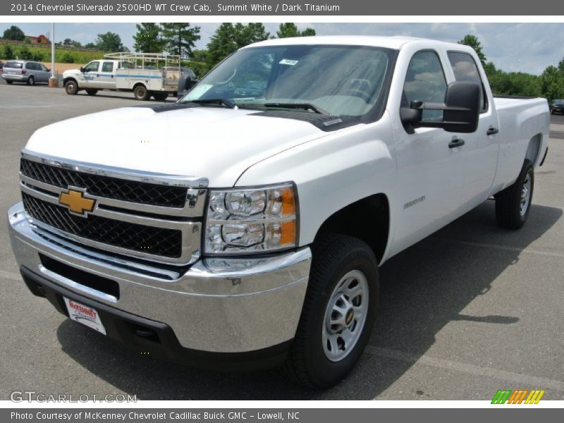 Summit White / Dark Titanium 2014 Chevrolet Silverado 2500HD WT Crew Cab