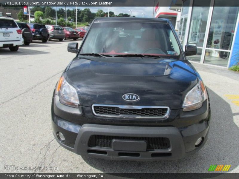 Shadow Black / Red/Black Sport Leather 2011 Kia Soul Sport