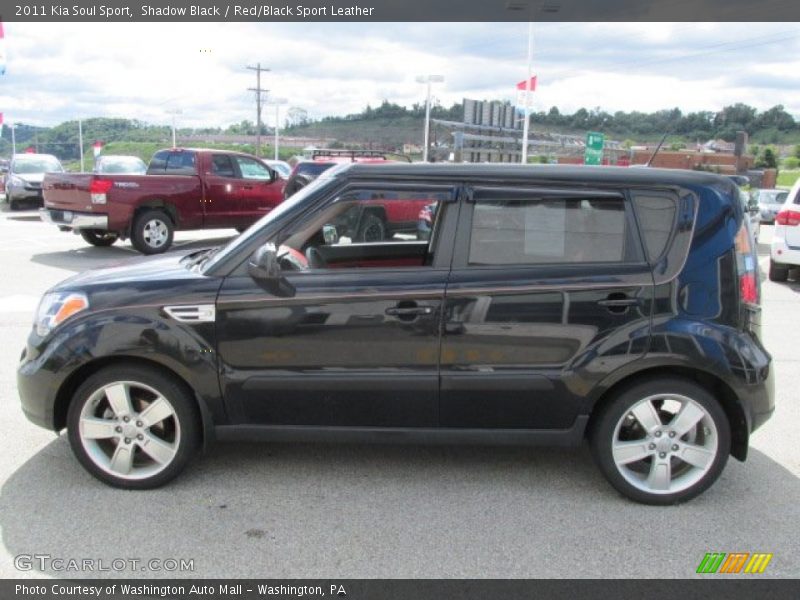 Shadow Black / Red/Black Sport Leather 2011 Kia Soul Sport