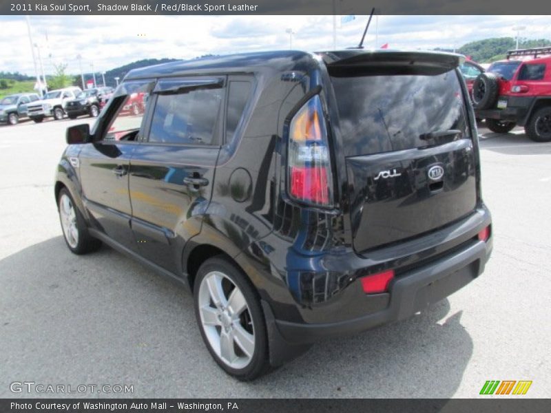 Shadow Black / Red/Black Sport Leather 2011 Kia Soul Sport